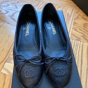 Black Chanel Flats
